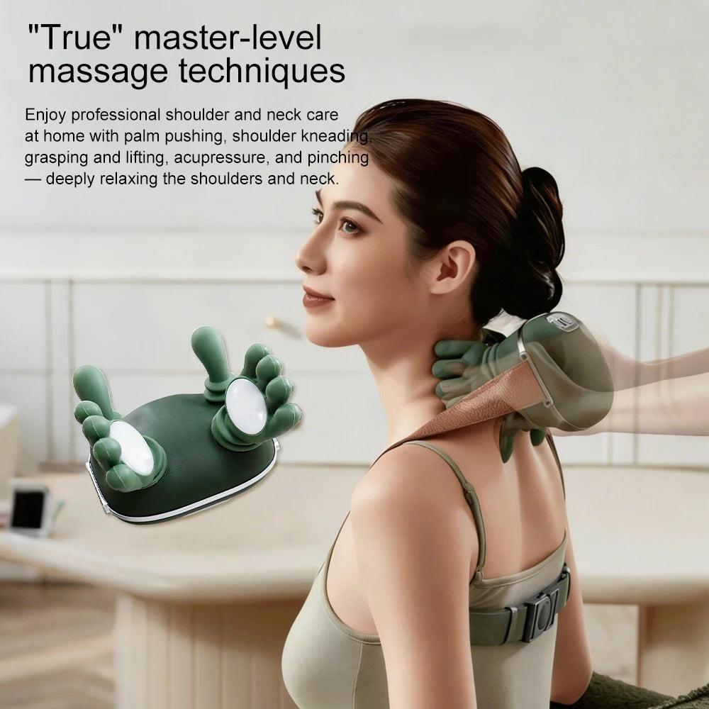Bionic Finger Neck Massager Imitates Human Hands to Knead Massage to Relieve Neck Shoulder Painmmassage Shawl Muscle Relax